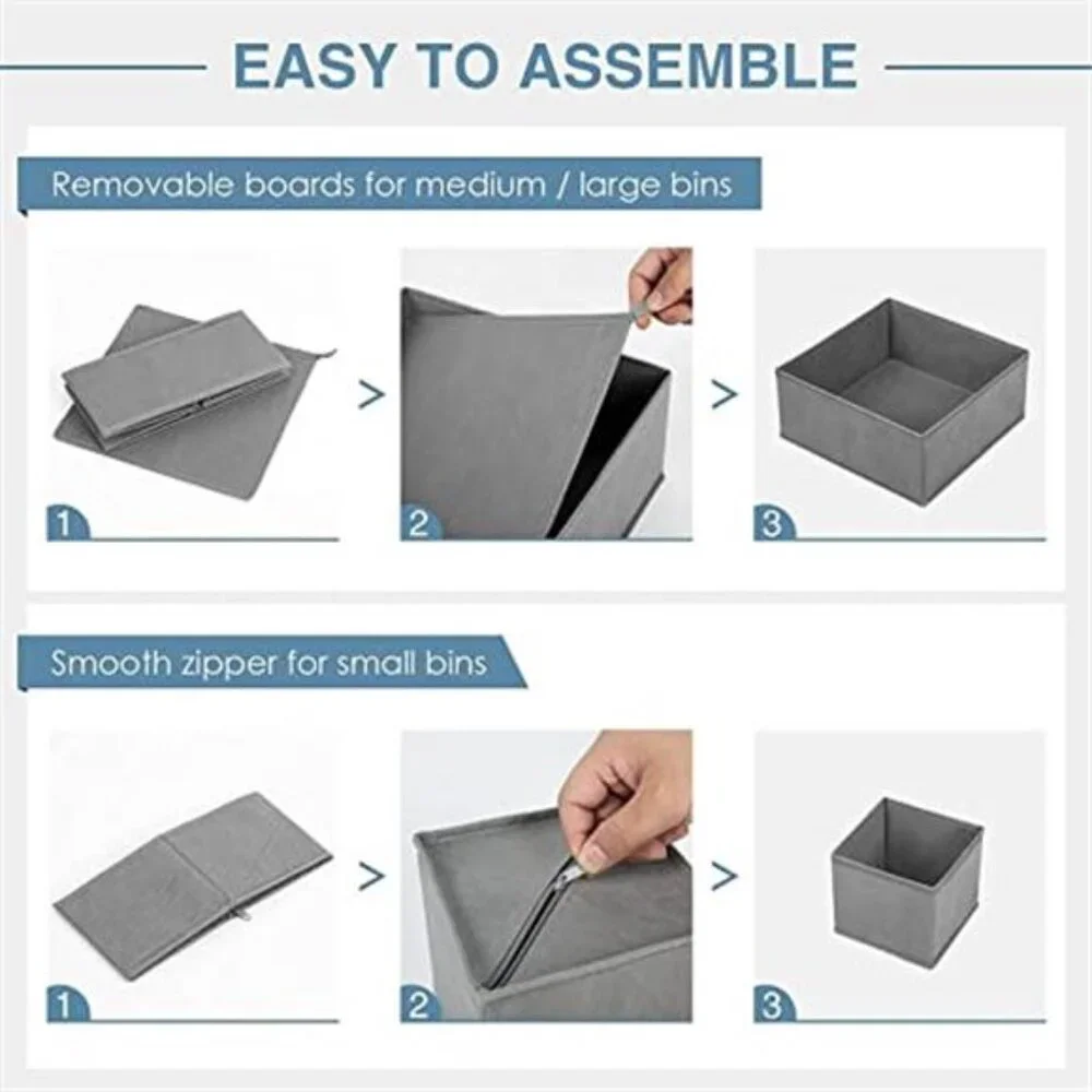 Drawer Organizer Set 8 Pack Closet Storage Foldable Clothes Socks Scarves Ties